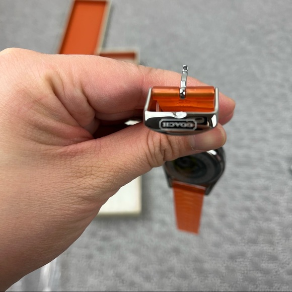 Nwot Coach Watch Orange Silicon Jelly Strap Andee Boyfriend Ladies Watch - Picture 9 of 10